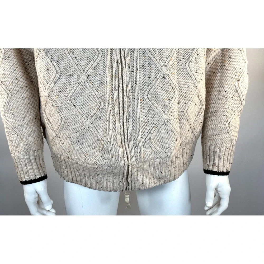 Johnston & Murphy Wool Fisherman Cardigan Mens XL Sherpa Heavyweight Jacket‎